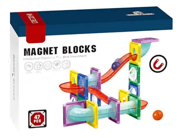 Bloques De Construccion Magneticos Con Bolitas 47 Piezas