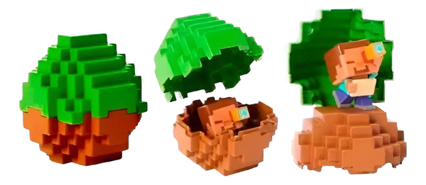 Muñecos Mini Huevo Sorpresa Minecraft Diseños Surtidos