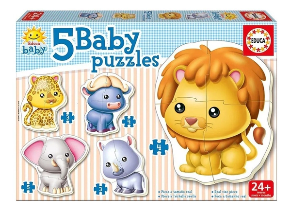 Rompecabezas Puzzle 5 Baby Educa Modelo Animales