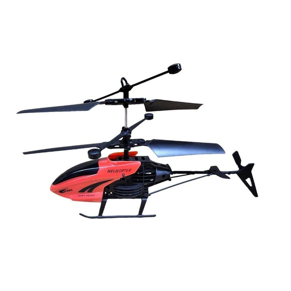 Helicóptero de Juguete Recargable USB Luz Led Doble Hélice Con Sensor ROJO