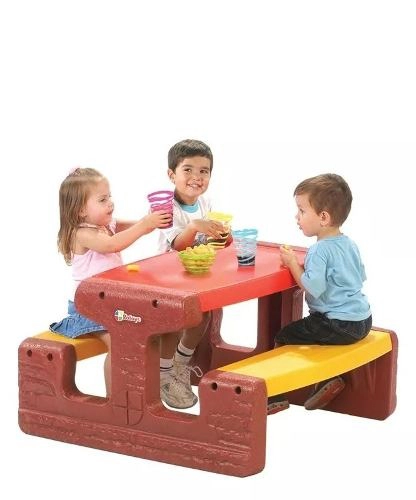 Mesa Para Picnic Infantil Reforzada Dos Asientos Rotoys