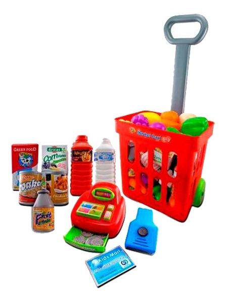 Caja Registradora Set Supermercado C/ Luz Y Sonido 27 Pzas