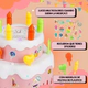 Juguete De Torta De Cumpleaños Rosada Con Sonido Y Burbujas