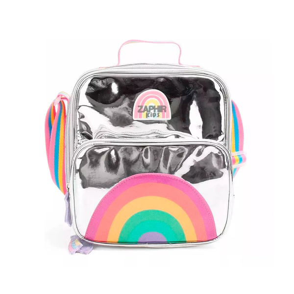 Lunchera Infantil Escolar Zaphir Kids Metalizada Arcoiris plata