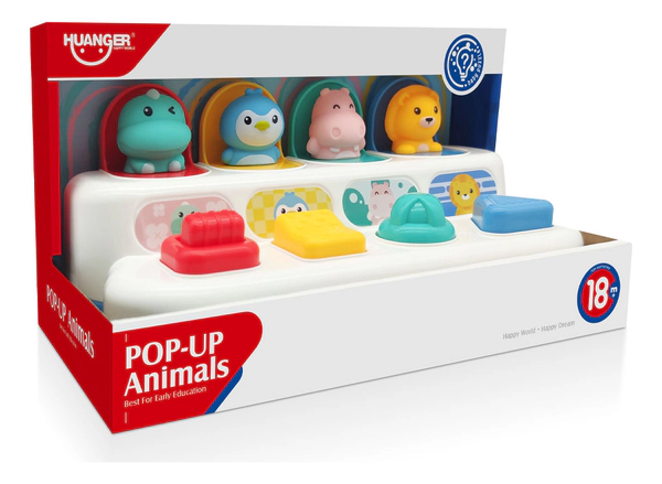 Juego Didáctico Pop Up De Animales Para Bebés Seguro