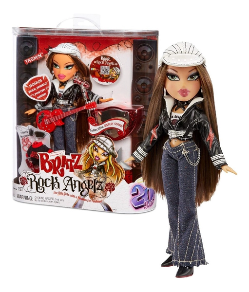 Muñeca Bratz Rock Angelz Yasmin Con Guitarra Y Lentes