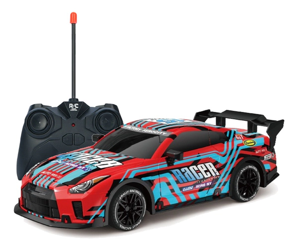 Auto De Carrera A Control Remoto Resistente Carcasa Luminosa
