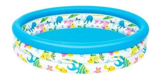 Pileta Inflable Fondo Del Mar 122x25cm Bestway Para Bebes