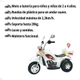 Moto A Batería 3 Ruedas 6v Luces Y Sonidos Hasta 25 Kg blanco