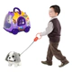 Peluche De Perro Con Correa Y Casita Transportadora A Pilas