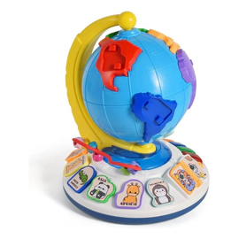 Globo Terráqueo Musical Con Continentes Y Animales