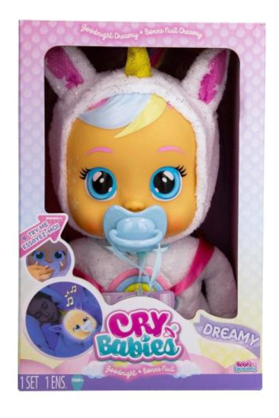 Muñeca Cry Babies Goodnight Dreamy Unicornio Luz Led Sonido