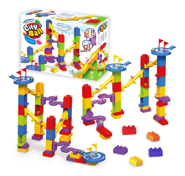 Laberinto De Bolitas City Ball 50 Piezas Multicolor