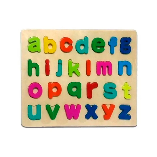 Juego De Encastre Rompecabezas De Madera Letras