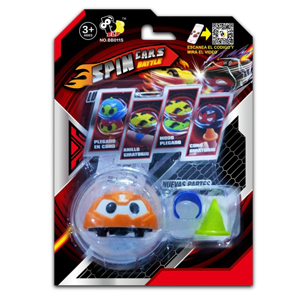 Battle Gyro Cars Con Anillo Y Cono Giratorio 4 Modelos