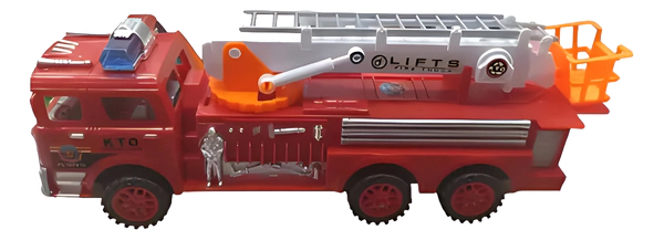 Camion De Bomberos Con Radio Control Diseño Color Rojo