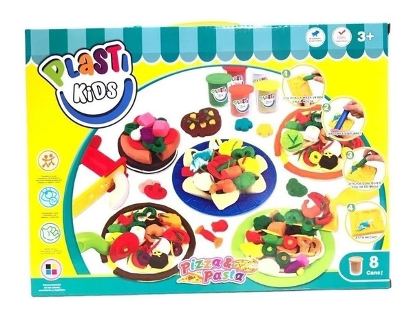 Masas Para Moldear Set Picnic Con 8 Potes Platos Y Moldes