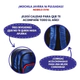 Mochila Escolar De Espalda Ovni Azul 3 Cierres 16' Zaphir