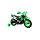 Moto Cross A Batería 6v Ruedas De Goma Inflables y Luces Soporta 30kg VERDE