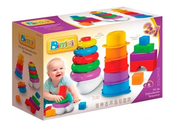 Kit De Apilables Estimulación Temprana Para Bebe Bimbi