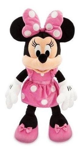 Muñeco Peluche Minnie 35 Cm Vestido Rosa Disney Original