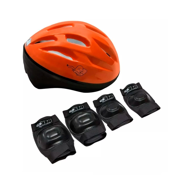 Set De Protección Bia Disney Con Casco Y Rodilleras - NARANJA