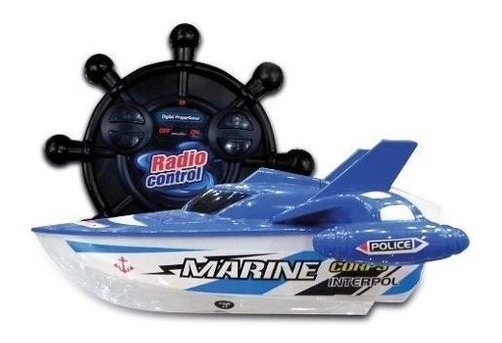Lancha Marina Eléctrica P/ Agua C/ Radio Control 4 Canales