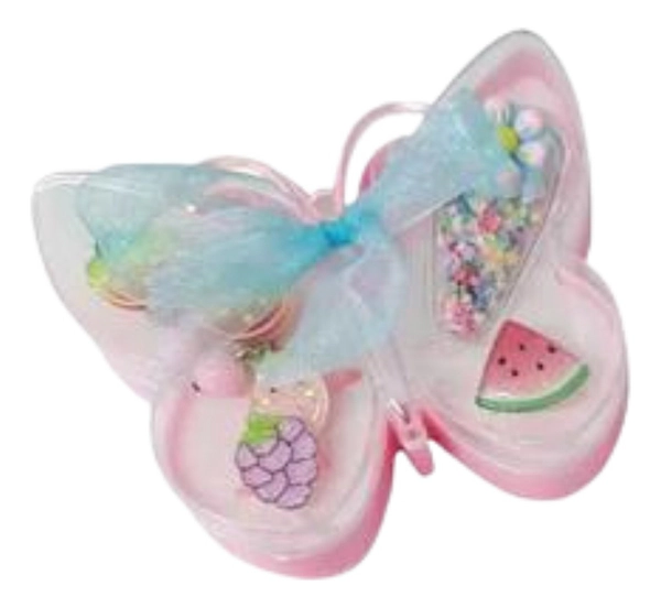 Set De Bijou Juliana Mariposa Anillos Aritos Hebilla Nena