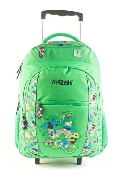 Mochila Kooshi Cocodrilo Con Carro 17 Original Wabro