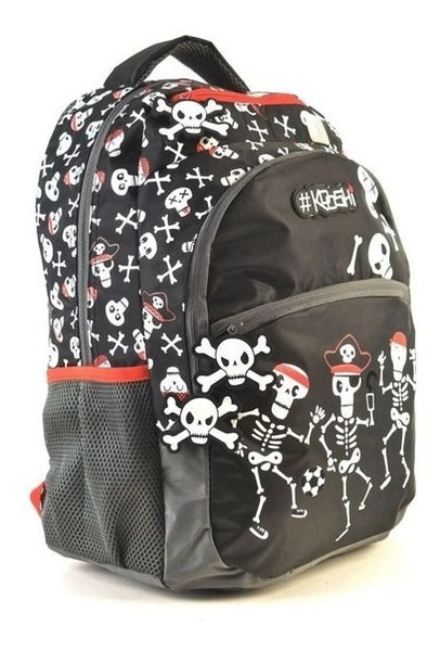 Mochila Kooshi Esqueletos Piratas 17 Pulgadas