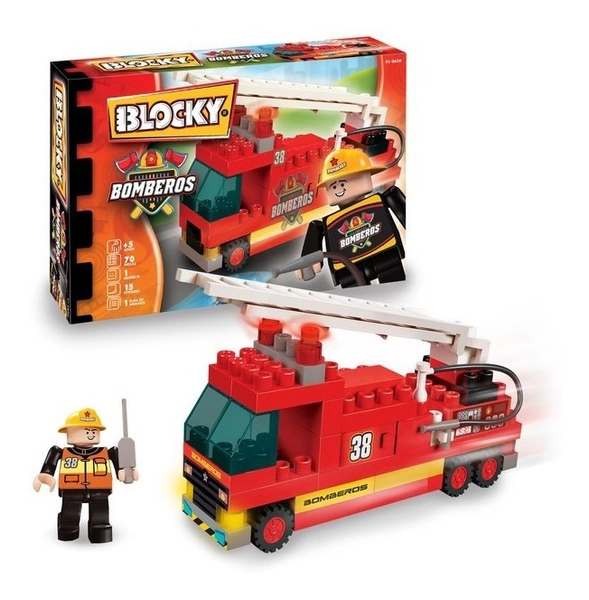 Bloques Blocky Bomberos 70 Piezas Originales