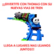Tren Thomas A Batería 3 Vagones Con Vías De Colores