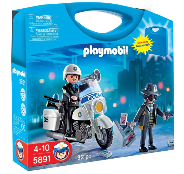 Valijia Playmobil Policía Y Ladrón Original
