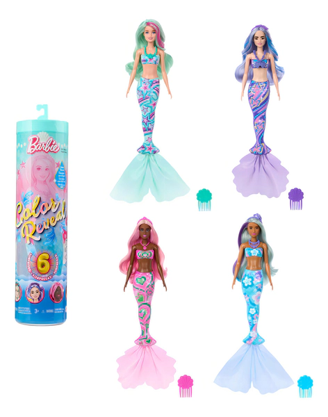 Barbie Color Reveal Sirena 6 Sorpresas Mattel