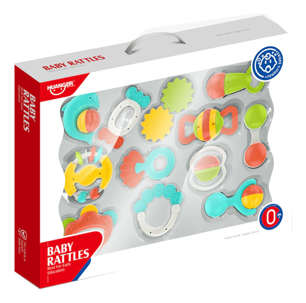 Set De 12 Sonajeros Para Bebés Estimulación Sensorial