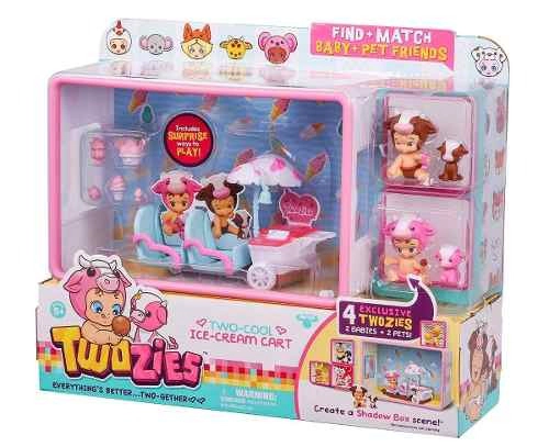 Twozies Playset 4 Figuras+ Accesorios 2 Modelos Orig Intek