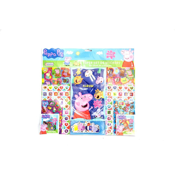 Super Set De Stickers Peppa Pig Tapimovil 500 Piezas