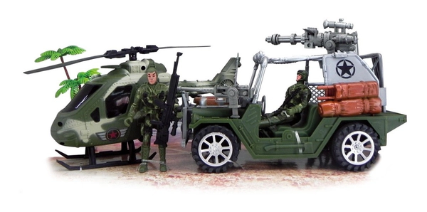 Set Militar 2 Soldados Accesorios Military Warrior Mission