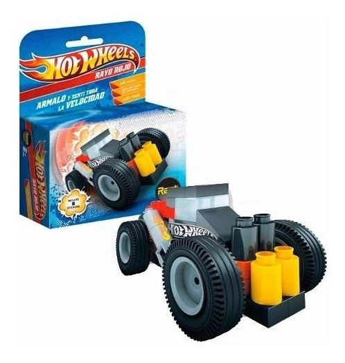 Hot Wheels Bloques Auto Rayo Rojo Rasti Coleccionable