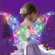 Alas De Mariposa Con Movimiento Ilumina En La Oscuridad