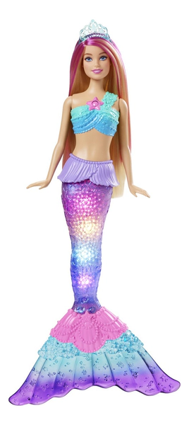 Barbie Sirena Dreamtopia Luces Mágicas Cola Brillante 30cm