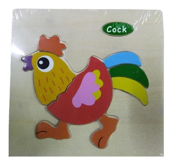 Rompecabezas Puzzle Gallo Animalitos Encastre Didactico