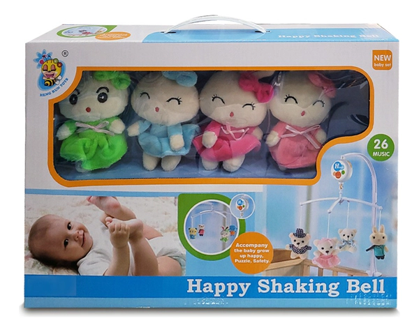 Móvil Cunero Gatitas Musical Con Movimiento Y 26 Sonidos