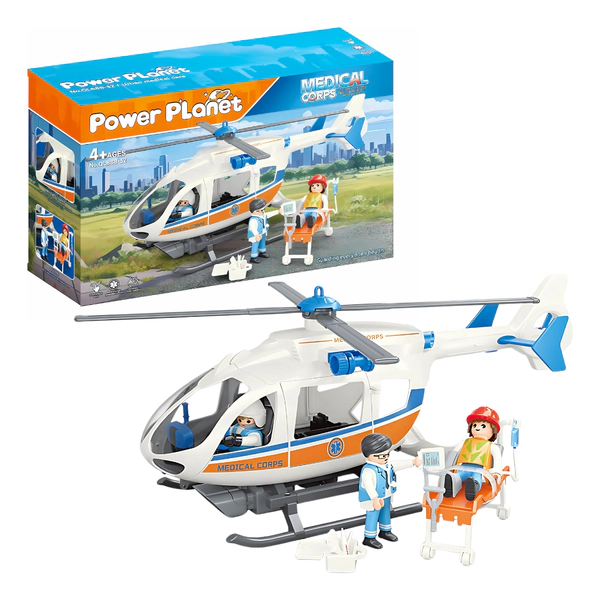 Playset Muñecos Doctores Medicos C/helicoptero