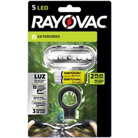 Luz De Bicicleta Delantera Rayovac 5 Led 15 Lumens + Pilas