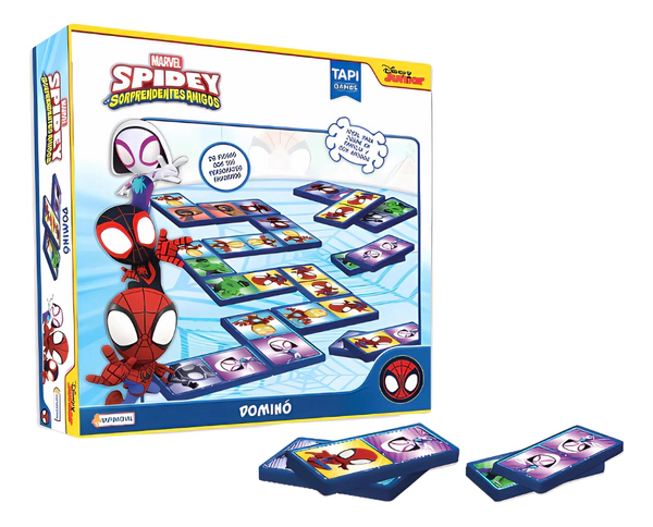 Juego De Mesa Domino Spidey Fichas Gigantes Tapimovil