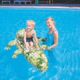 Cocodrilo Inflable Camuflado P/pileta 175cm Orig Bestway