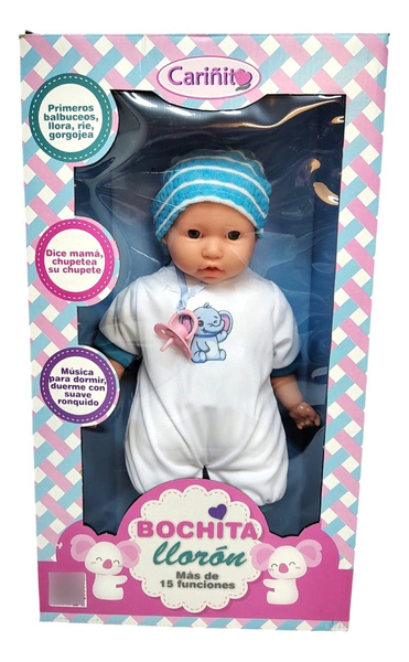 Bebote Bochita Llorón Sonido Y Chupete 15 Funciones Cariñito