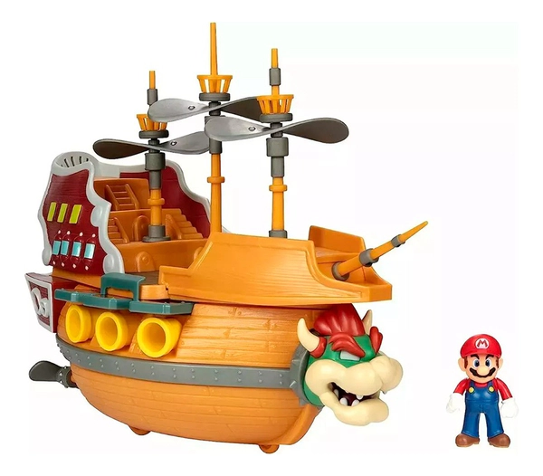 Super Mario Bros Set Barco Aeronave De Bowser Wabro Original