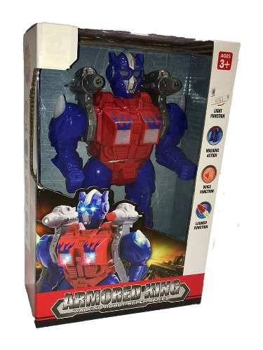 Robot Luchador Juguete Camina Con Luz, Sonido Y Disparos